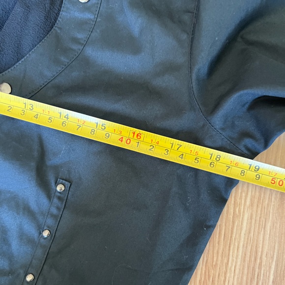 Lili Lalande Button snap down long sleeve black shirt Studded Sz M - Picture 3 of 14